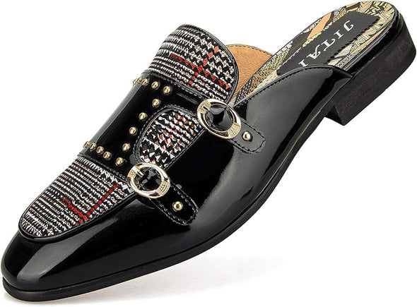 Mens Mules Mens Slippers Slip-On Loafers Casual Half Loafers Shoes Mens Backless Sandals