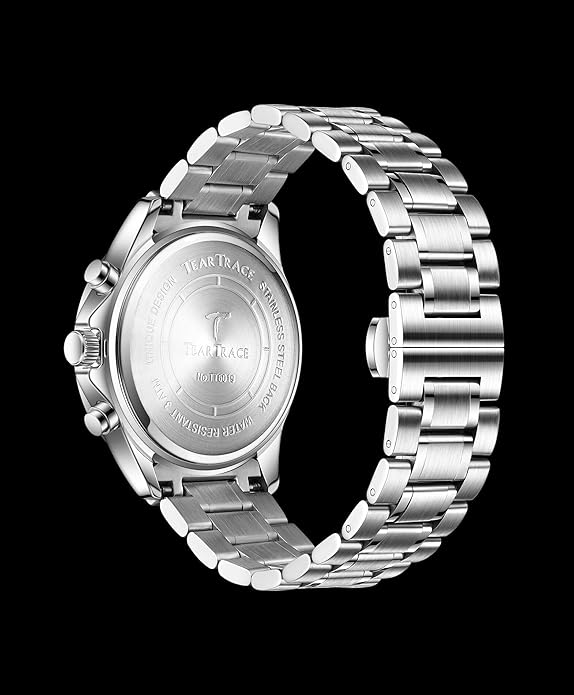 Man Luxury Business Waterproof Stainless Steel Chronograph Quartz Analog Wristwatch