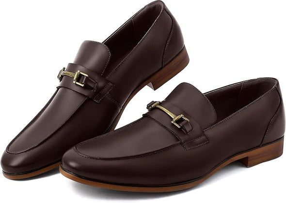 Men's Dress Penny Loafers, Mens Business Formal Leather Loafer Shoes