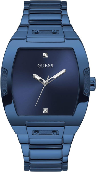 GUESS Men's Trend Casual Watch – Blue Dial Stainless Steel Case & Bracelet