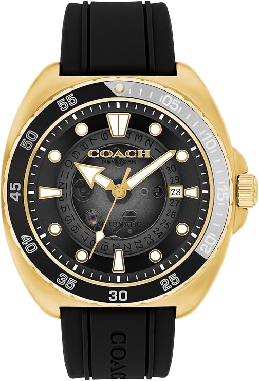 COACH Charter Men's Quartz Chronograph Watch, Silicone Strap