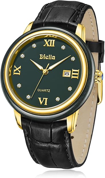 Diella Luxury Watches for Men and Women with Japanese Quartz Movement,Date Luminous, Waterproof