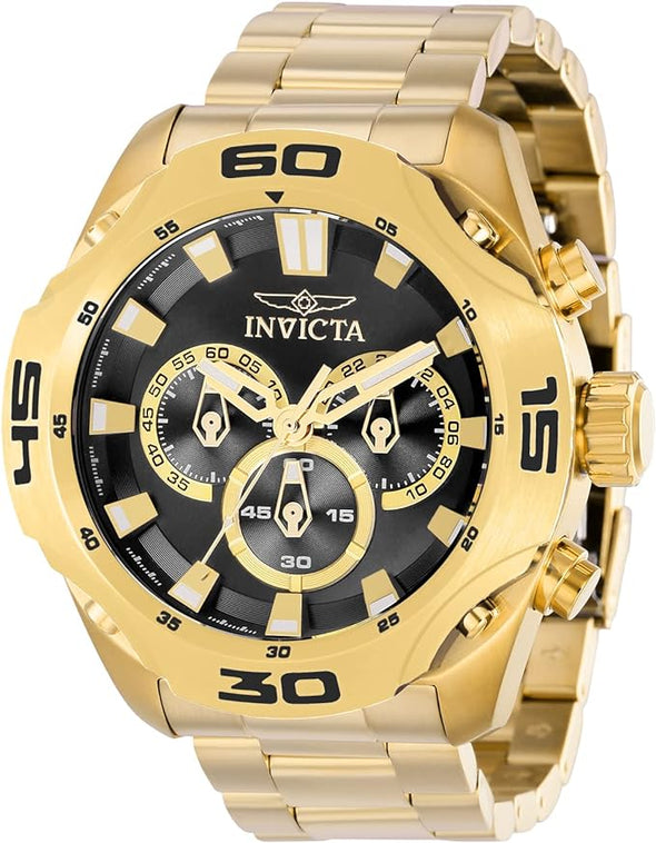 Invicta Men's Coalition Forces 52.5mm Stainless Steel Quartz Watch, Gold