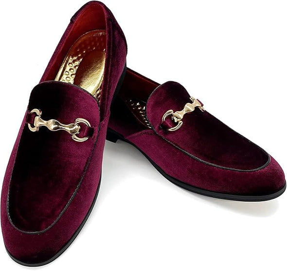 Fashion Velvet Loafer Slip-on Tuxedo Dress Shoes