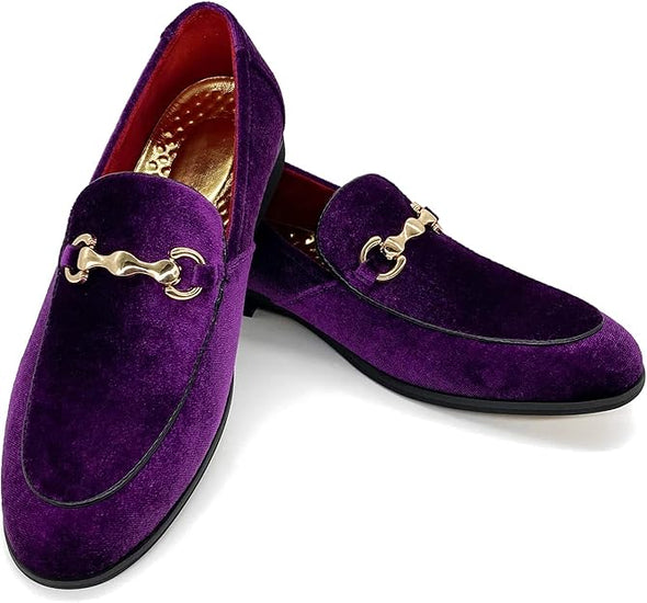 Fashion Velvet Loafer Slip-on Tuxedo Dress Shoes