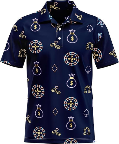 Mens Golf Shirt Short Sleeve Dry Fit polo t shirts