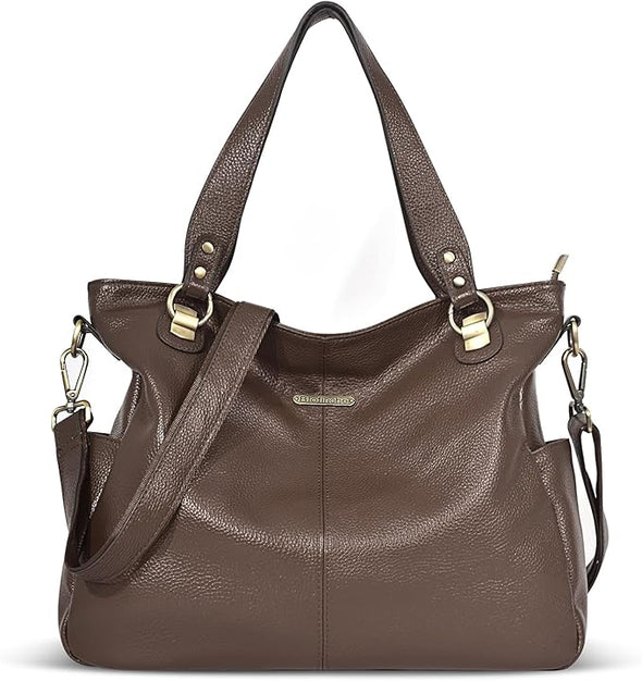 Genuine Leather Tote Bag Womens Purses ladies hobo Handbags shoulder work Satchel