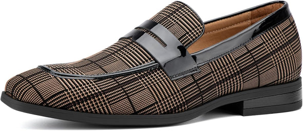 Men's Velvet Loafers fashion Dress Shoes