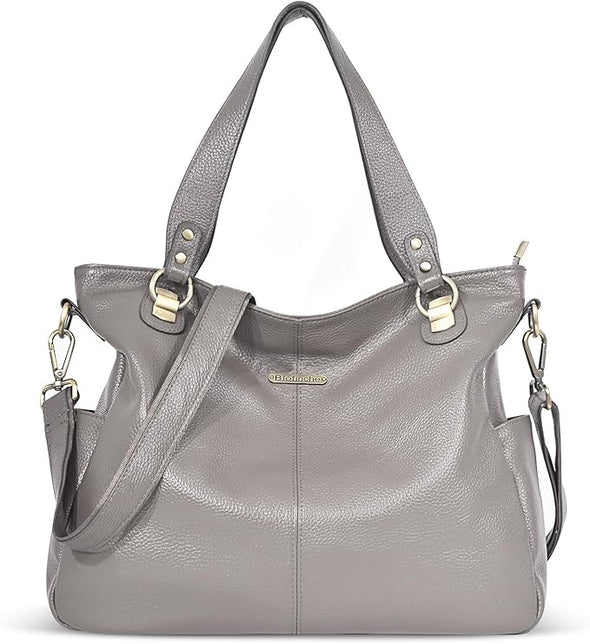 Genuine Leather Tote Bag Womens Purses ladies hobo Handbags shoulder work Satchel