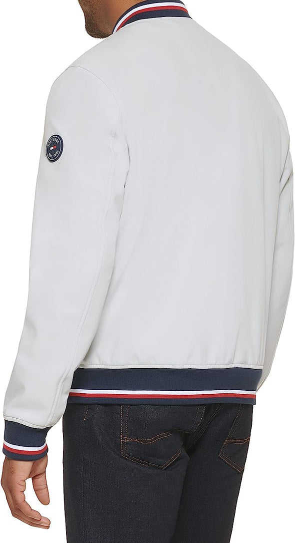 Tommy Hilfiger Men's Lightweight Varsity Rib Knit Bomber Jacket