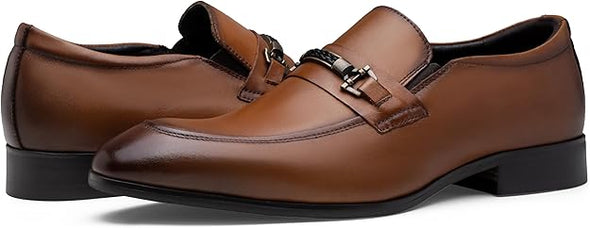 Men's Dress Shoes Premium Leather Penny Loafers for Men Slip-On Formal Dress Loafers for Men