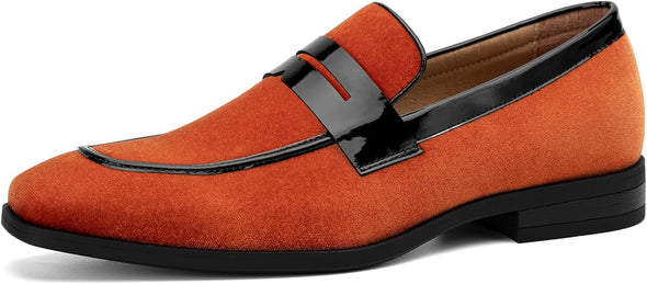 Men's Velvet Loafers fashion Dress Shoes