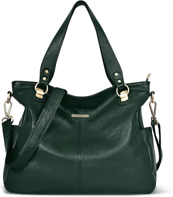 Genuine Leather Tote Bag Womens Purses ladies hobo Handbags shoulder work Satchel