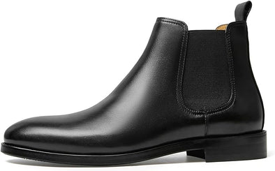 Mens Chelsea Boots Lace-up Chukka Ankle Boot Leather Dress Boots for Men