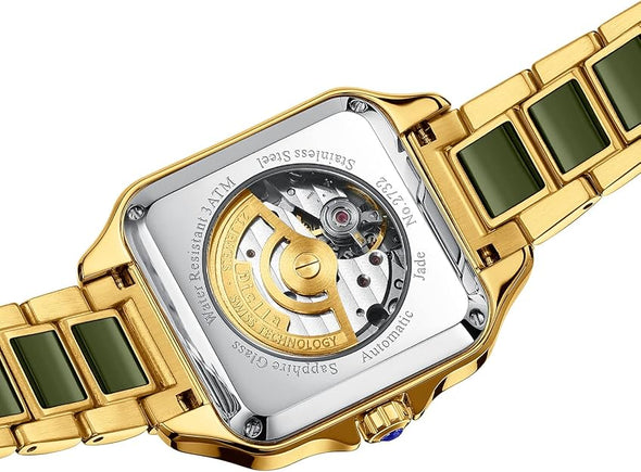 Diella Rectangle Automatic Wrist Watches for Men and Women