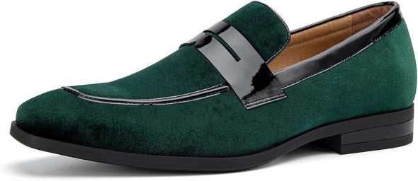 Men's Velvet Loafers fashion Dress Shoes