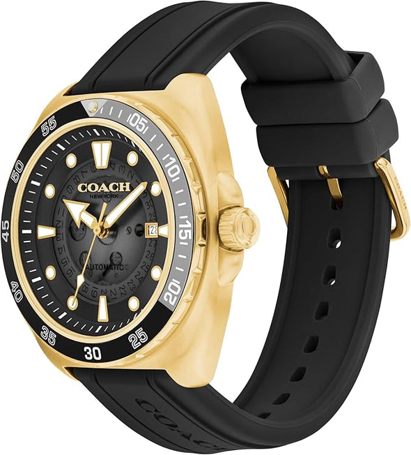 COACH Charter Men's Quartz Chronograph Watch, Silicone Strap