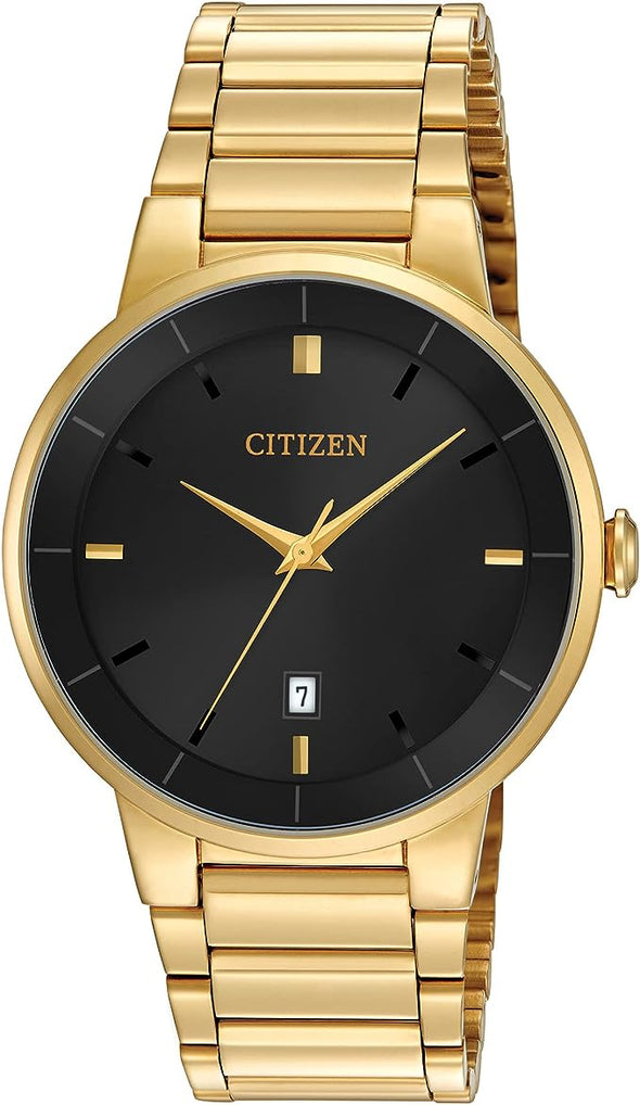Citizen Men's Quartz Gold Tone Stainless Steel Watch Case and Bracelet