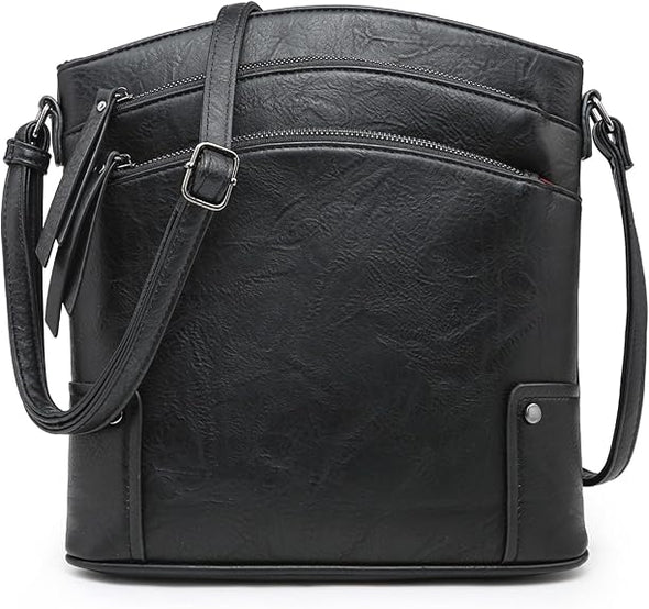 Crossbody Bags Purses for Women Trendy Multi Pockets Monogram Zip Shoulder Bags