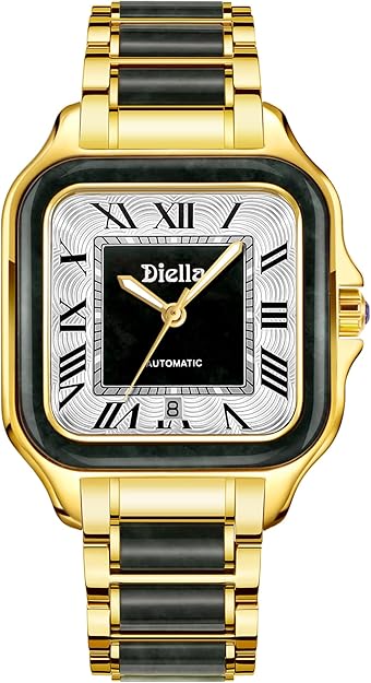 Diella Rectangle Automatic Wrist Watches for Men and Women