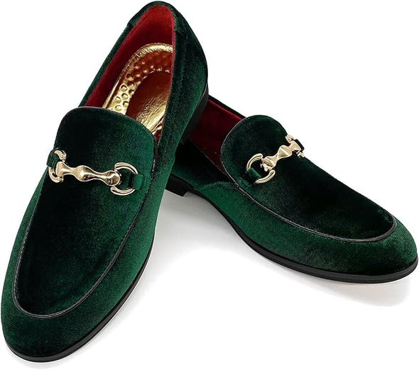 Fashion Velvet Loafer Slip-on Tuxedo Dress Shoes