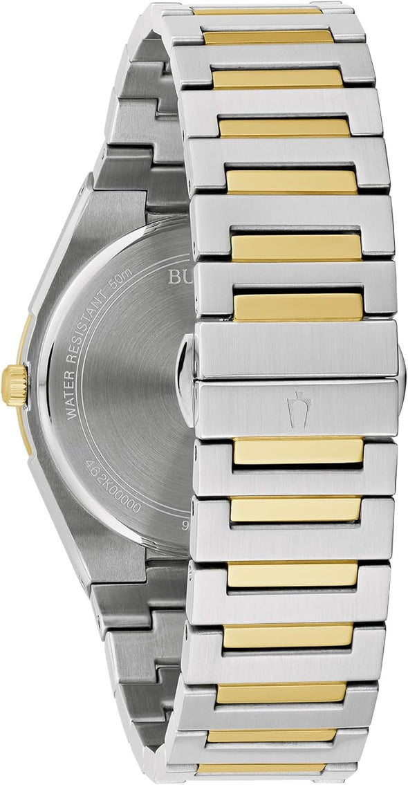 Bulova Mens Dress Classic Quartz Two Tone Stainless Steel Watch