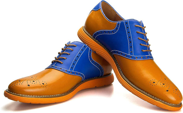 Men's Oxford Shoes,Dress Shoes Lace-up Wingtip Brogue Shoe Mens Lightweight Fashion Shoes.