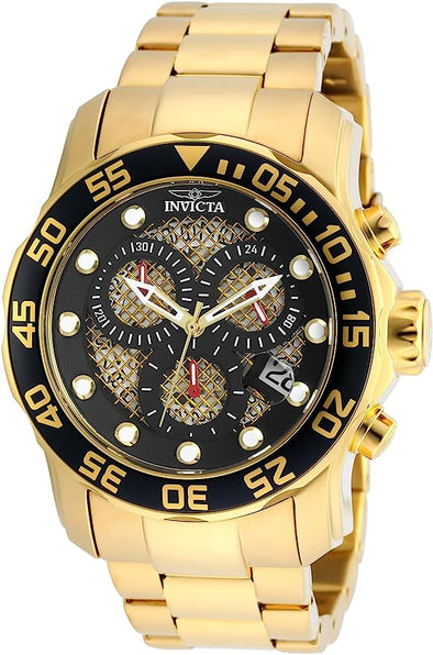 Invicta Men's Pro Diver Analog Display Swiss Quartz Gold Watch