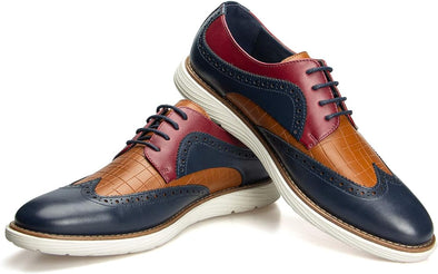 Men's Oxford Shoes,Dress Shoes Lace-up Wingtip Brogue Shoe Mens Lightweight Fashion Shoes.