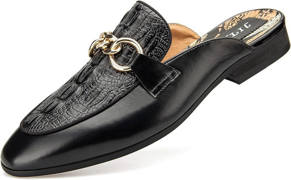 Mens Mules Mens Slippers Slip-On Loafers Casual Half Loafers Shoes Mens Backless Sandals