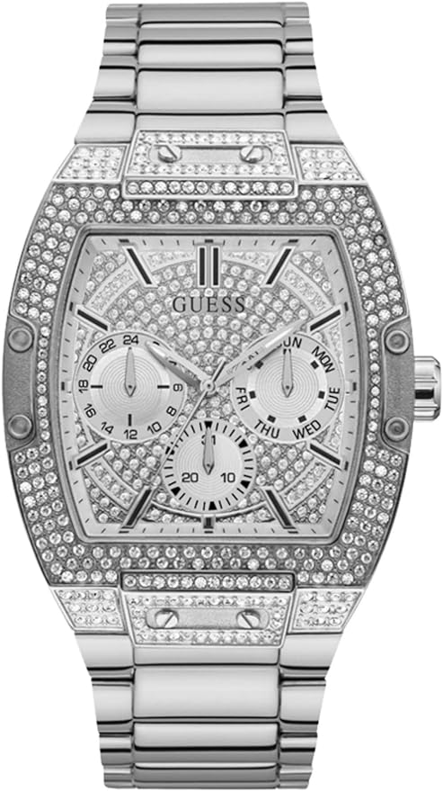 GUESS Men's Trend Casual Tonneau Diamond 43mm Watch
