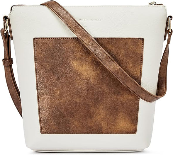 Crossbody Purses for Women Medium Shoulder Bag Vegan Leather Handbags with Guitar Strap