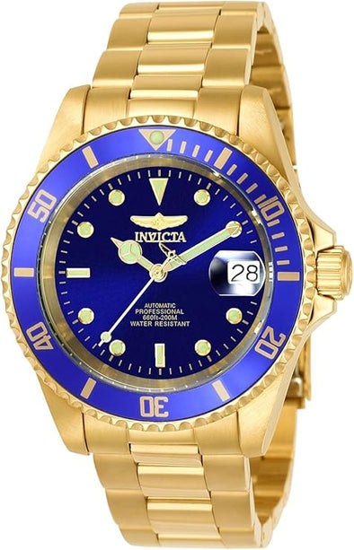 Invicta Men's Pro Diver Analog Display Japanese Automatic Gold Watch