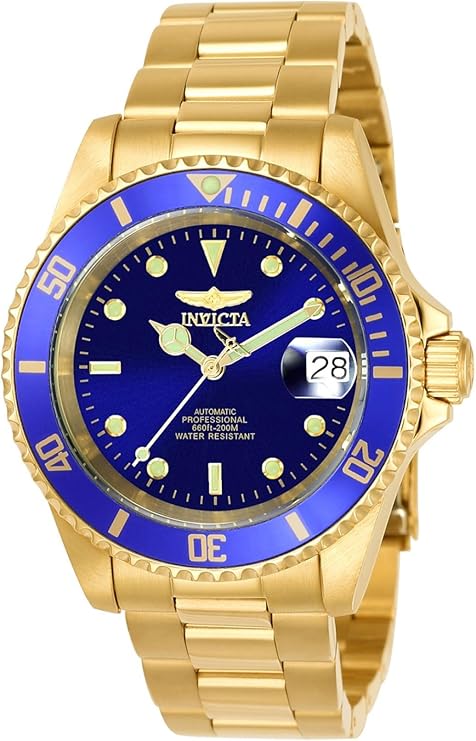 Invicta Men's Pro Diver Analog Display Japanese Automatic Gold Watch