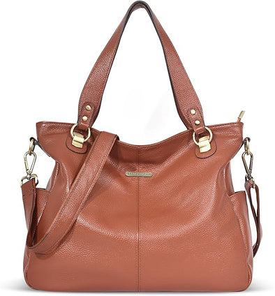 Genuine Leather Tote Bag Womens Purses ladies hobo Handbags shoulder work Satchel