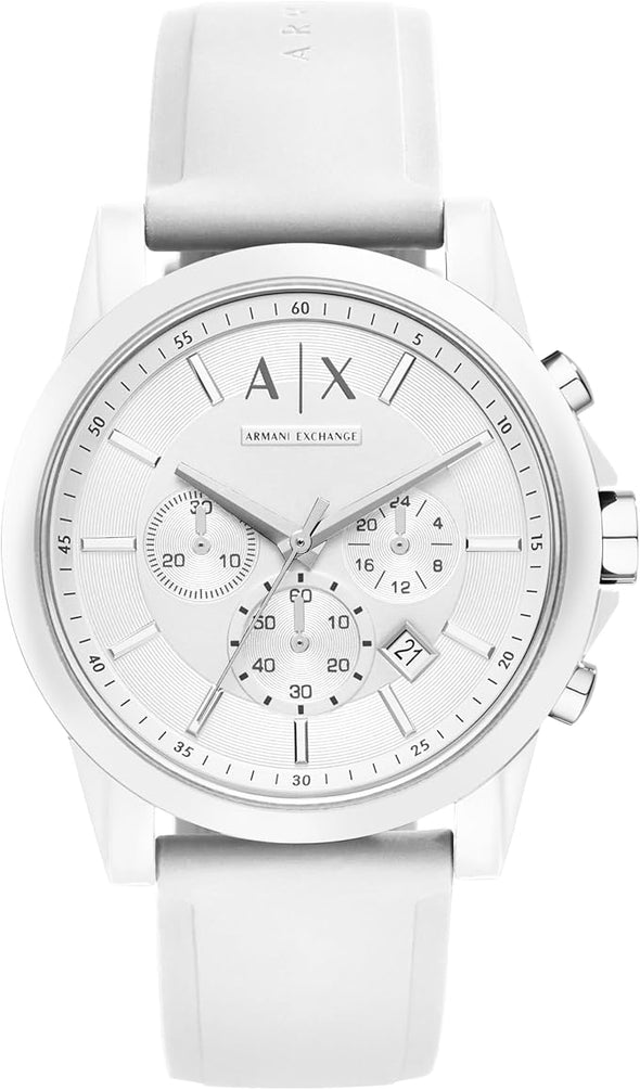 AX Armani Exchange Chronograph Watch for Men with Leather, Stainless Steel Watch