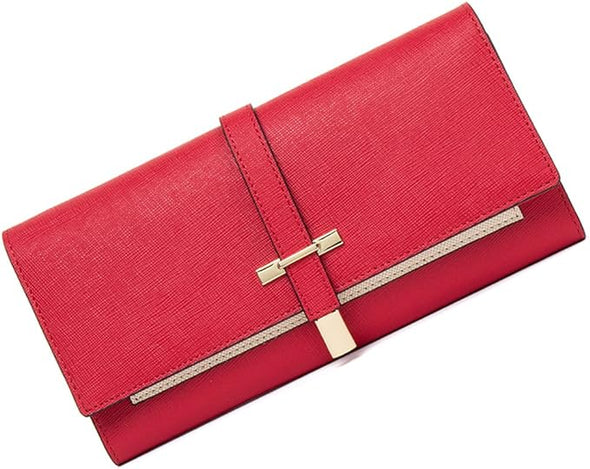 Women Wallet Leather Trifold Large