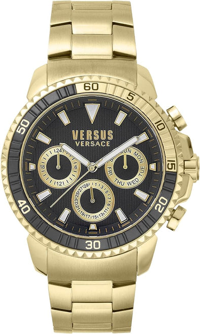 Versus Versace Mens Black 45 mm Aberdeen Watch