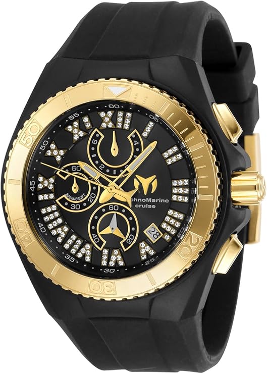 TechnoMarine Men's Cruise Star Quartz Watch, Japanese (Black)
