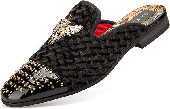 Mens Mules Mens Slippers Slip-On Loafers Casual Half Loafers Shoes Mens Backless Sandals