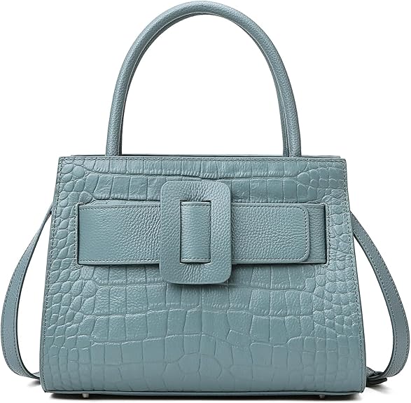 Women's Totes Briefcase for Work Waterproof Shoulder Bag Large Capacity Crocodile Embossed Vegan Leather Handbag