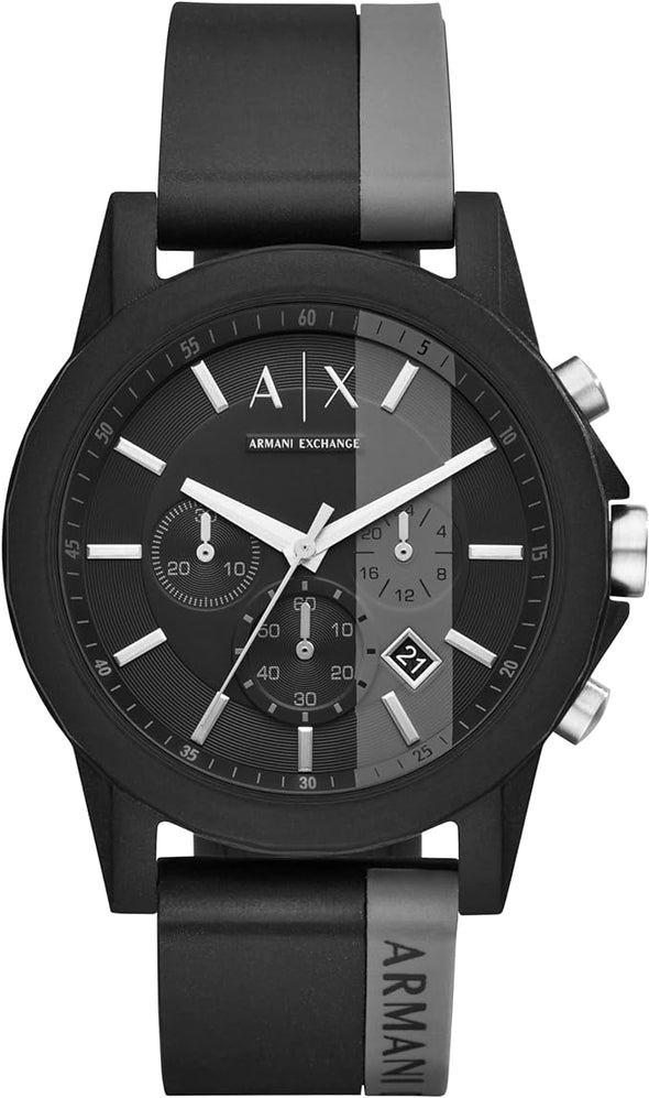 AX Armani Exchange Chronograph Watch for Men with Leather