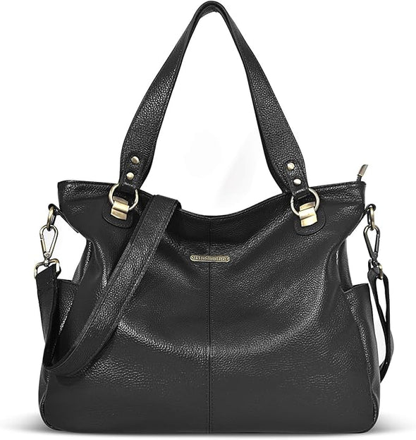 Genuine Leather Tote Bag Womens Purses ladies hobo Handbags shoulder work Satchel