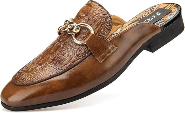 Mens Mules Mens Slippers Slip-On Loafers Casual Half Loafers Shoes Mens Backless Sandals