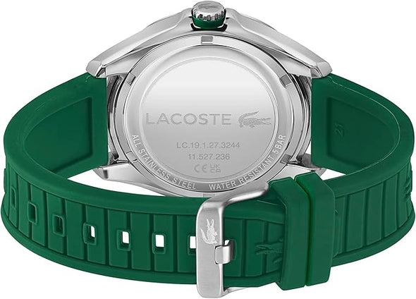 Lacoste Tiebreaker Men's Quartz 2011263 Stainless Steel Case and Silicone Strap Watch, Color