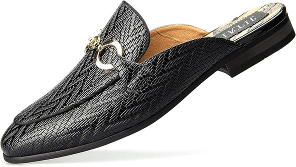 Mens Mules Mens Slippers Slip-On Loafers Casual Half Loafers Shoes Mens Backless Sandals