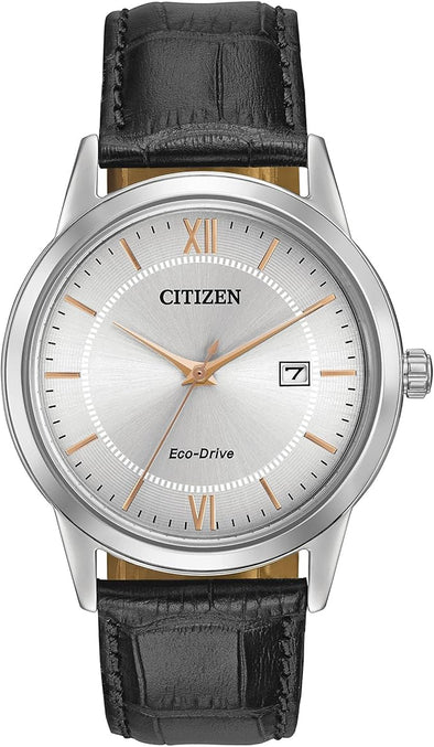 Citizen Men's Classic Eco-Drive Leather Strap Watch.