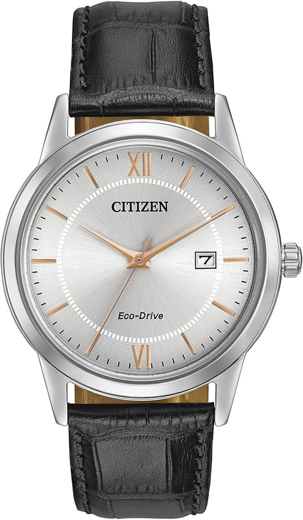 Citizen Men's Classic Eco-Drive Leather Strap Watch.