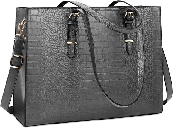 Computer Briefcase for Work Waterproof Handbag Professional Shoulder Bag Women Business Office Bag Large Capacity Dark Green