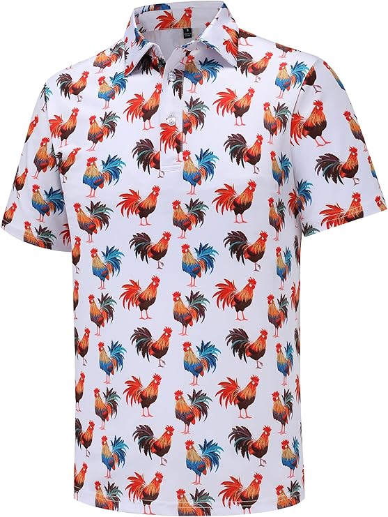 Men's Golf Polo Shirts Short Sleeve Performance Moisture Wicking Dry Fit Shirts